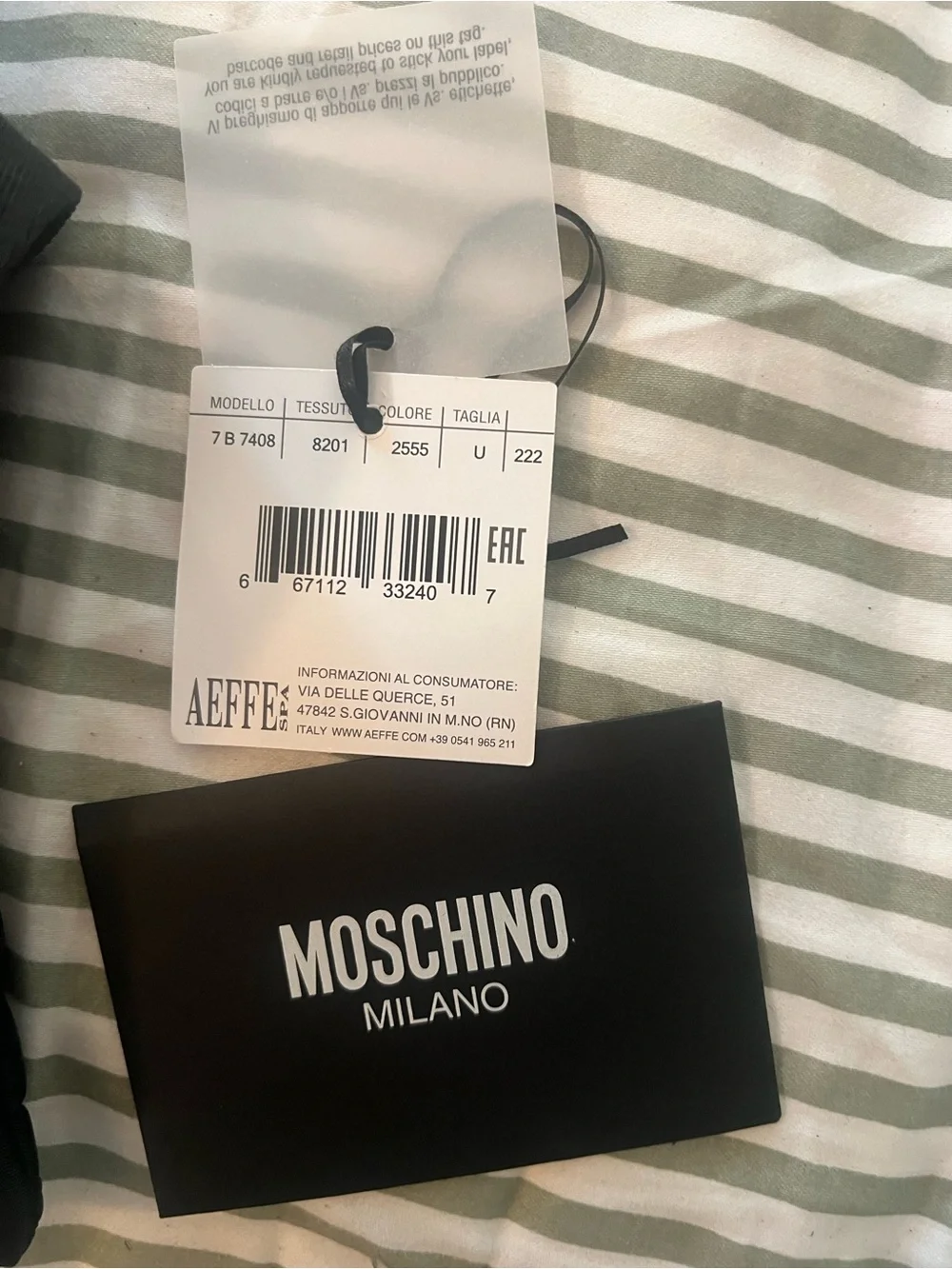 Moschino black quilted